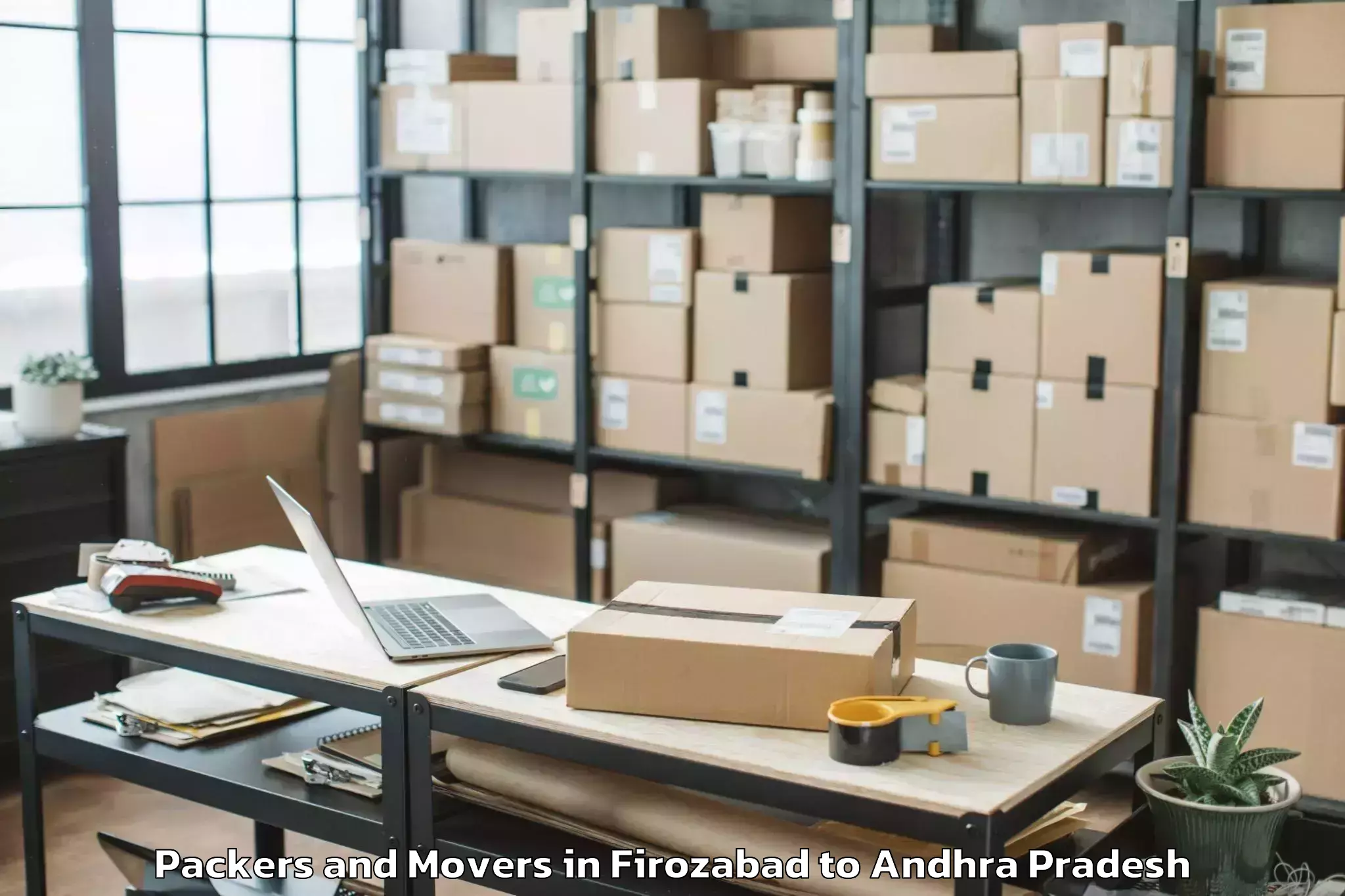 Professional Firozabad to Kolanukonda Packers And Movers